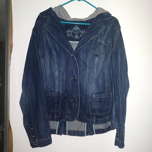 Sonoma Jackets & Blazers - Sonoma Dark Blue Denim Jacket with Hood